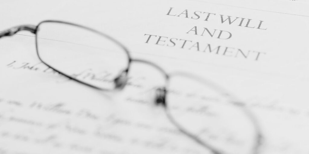 illustration depicting the consequences of dying without a will