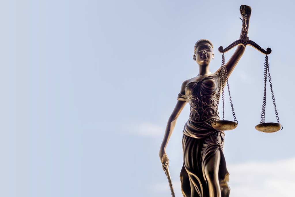 Website blog images what happens without a will. Legal scale on blue background